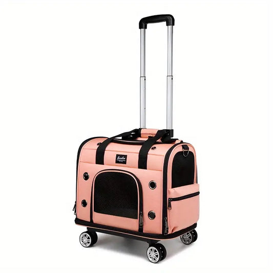 PawVoyage Convertible Pet Carrier Wheeled Backpack